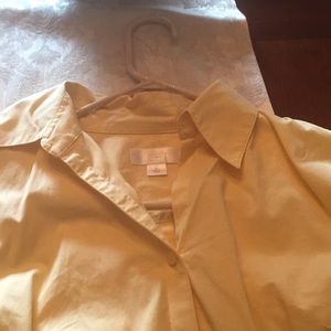 Yellow Ann Taylor Loft Blouse